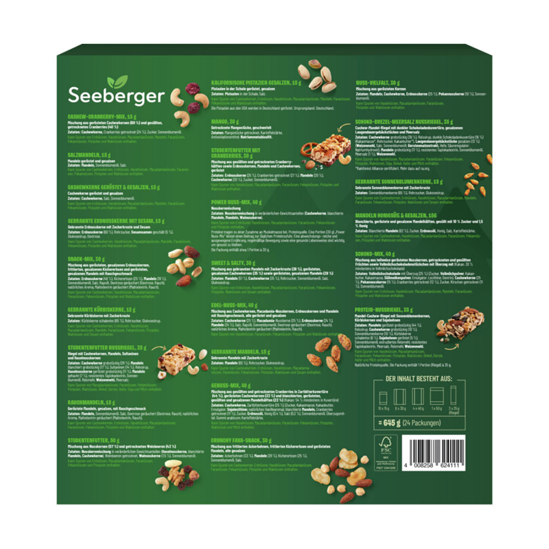 Seeberger adventi naptár 'O du fröhliche Snackzeit'