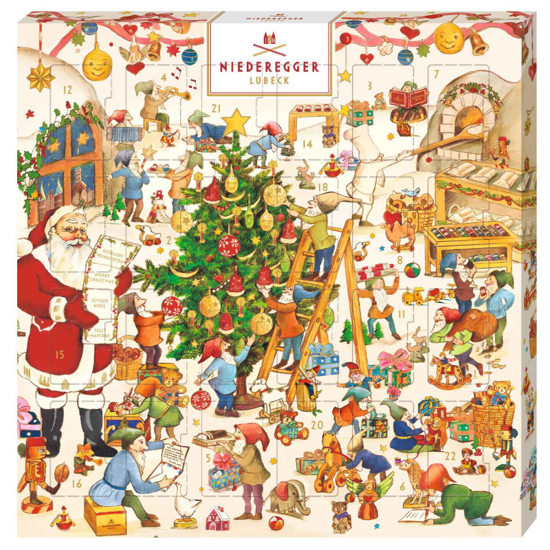 Niederegger adventi naptár Wichtelwerkstatt Mini