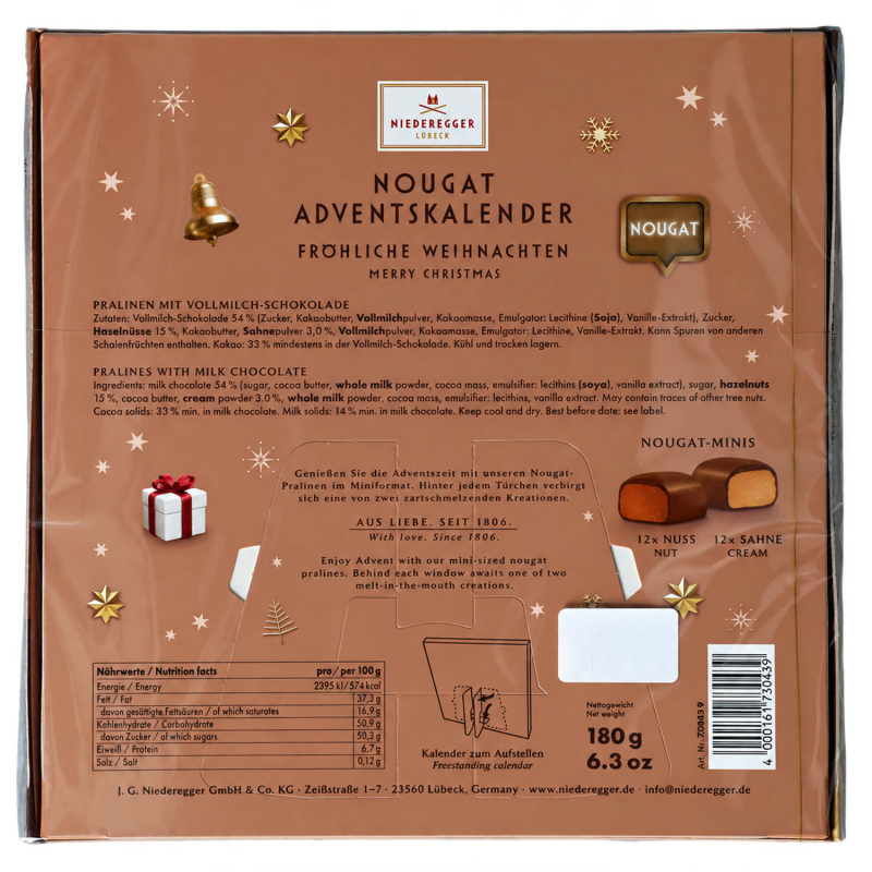 Niederegger Nougat adventi naptár Mini