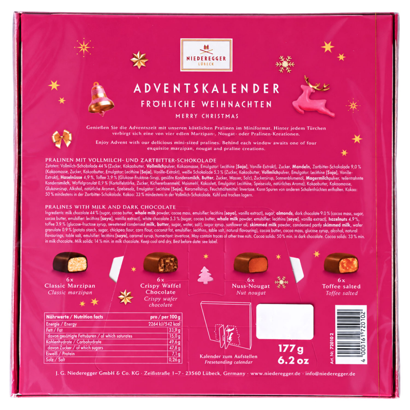 Niederegger adventi naptár Glam Edition Mini
