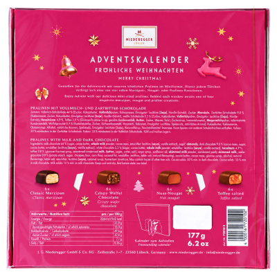 Niederegger adventi naptár Glam Edition Mini