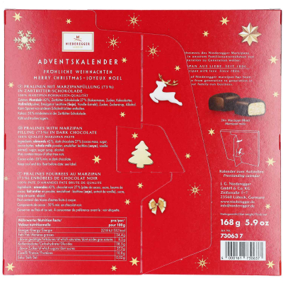 Niederegger adventi naptár Glamour Mini