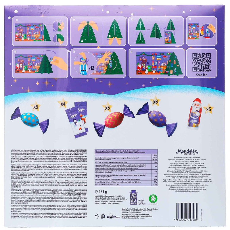 Milka 3D Bastel adventi naptár