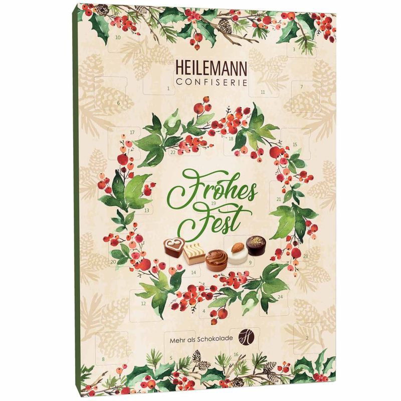 Heilemann Confiserie adventi naptár Nougat-Pralinen