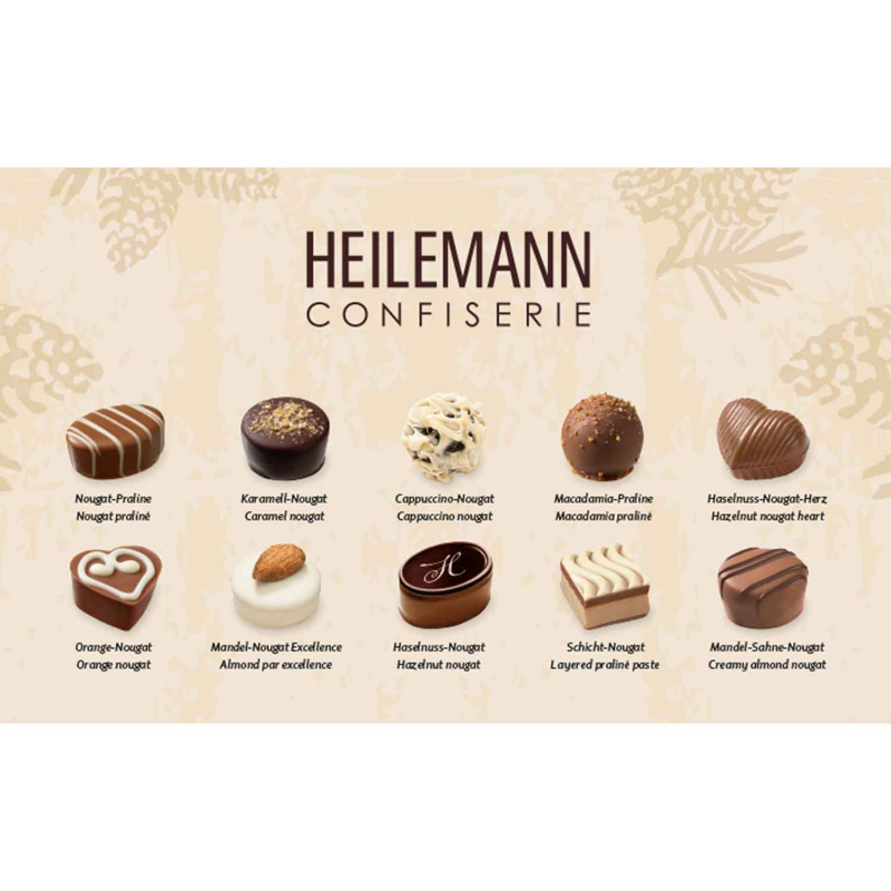 Heilemann Confiserie adventi naptár Nougat-Pralinen