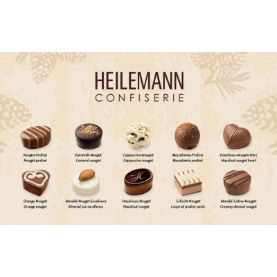 Heilemann Confiserie adventi naptár Nougat-Pralinen