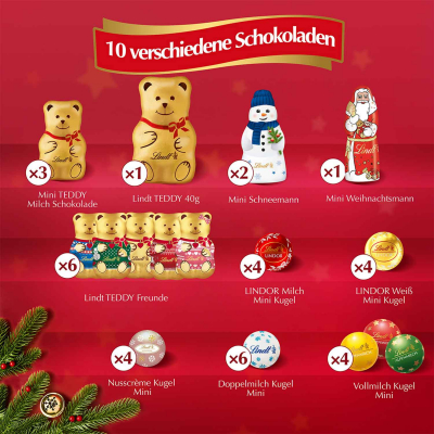 Lindt Teddy Wimmelbild adventi naptár