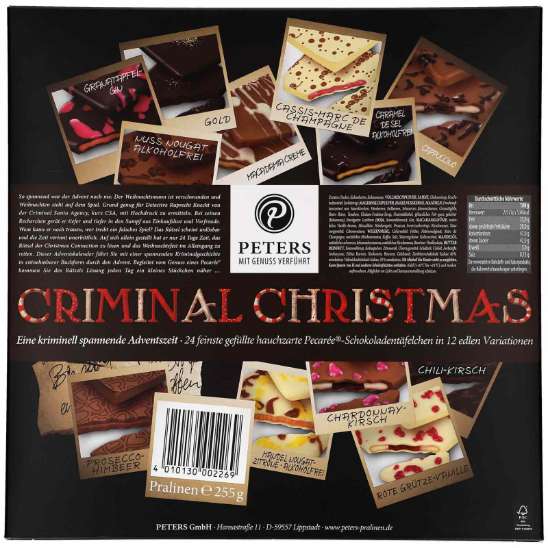 Peters Criminal Christmas adventi naptár 'Die Verschwörung'