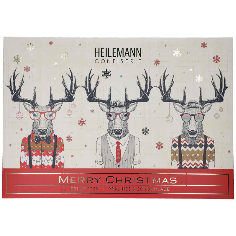 Heilemann Confiserie adventi naptár Edelbitter-Pralinés