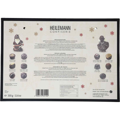 Heilemann Confiserie adventi naptár Edelbitter-Pralinés