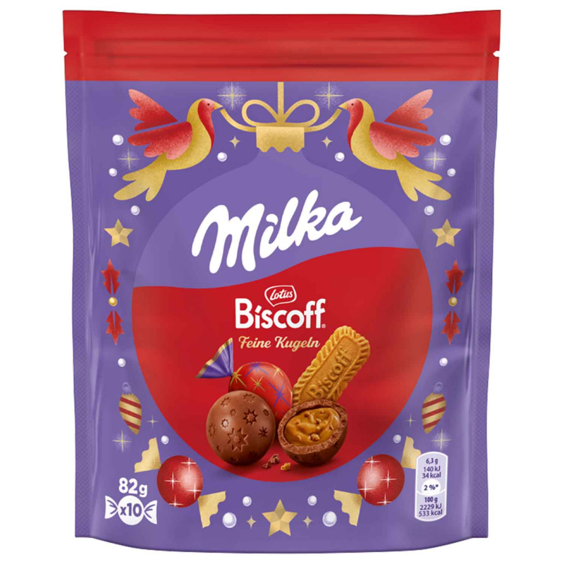 Milka Feine Kugeln Lotus Biscoff 82g