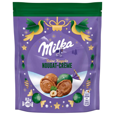 Milka Feine Kugeln Nougat-Crème 82g