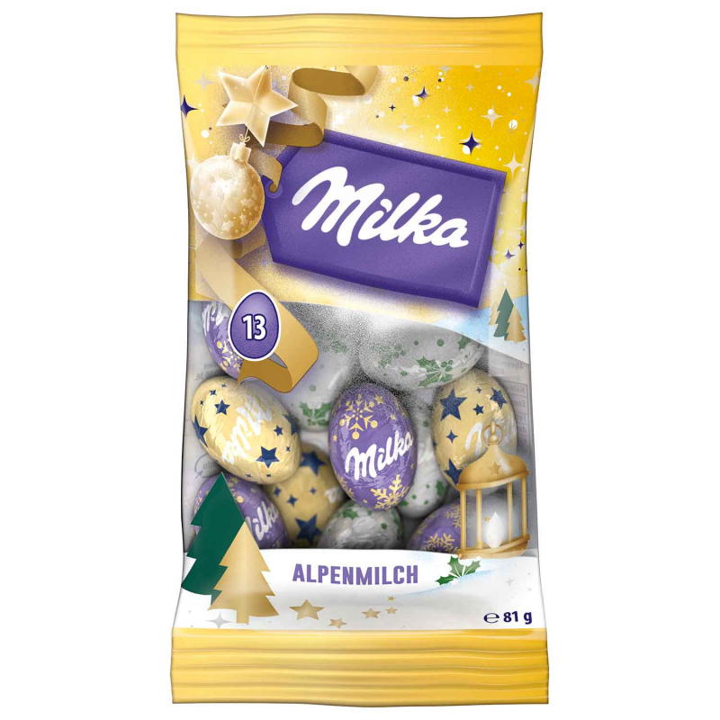 Milka Weihnachts-Kugeln Alpenmilch Design Edition 81g