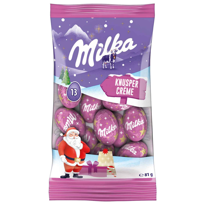 Milka Weihnachts-Kugeln Knusper Crème 81g
