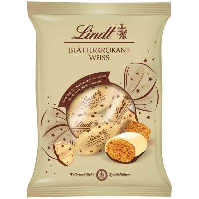 Lindt Blätterkrokant Zapfen Weiße Schokolade 90g