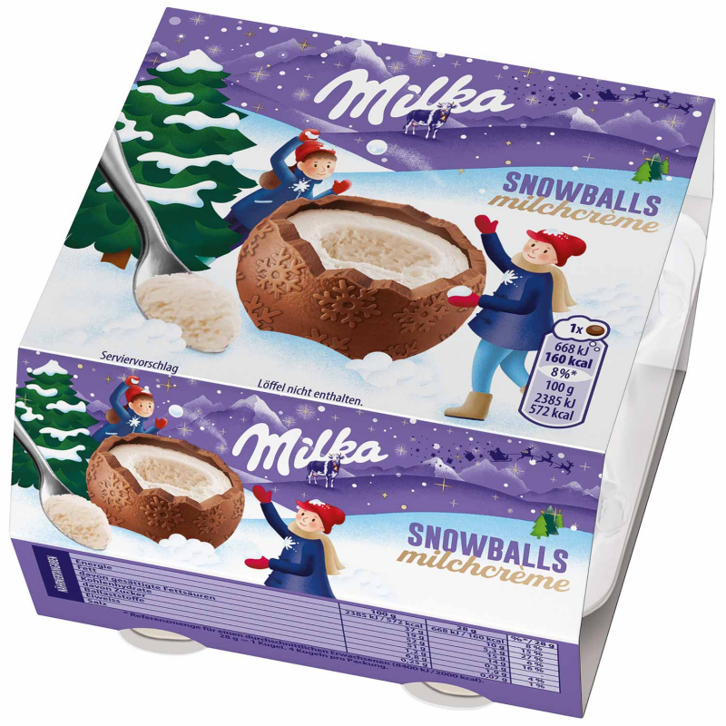 Milka Snowballs Milchcrème 4x28g