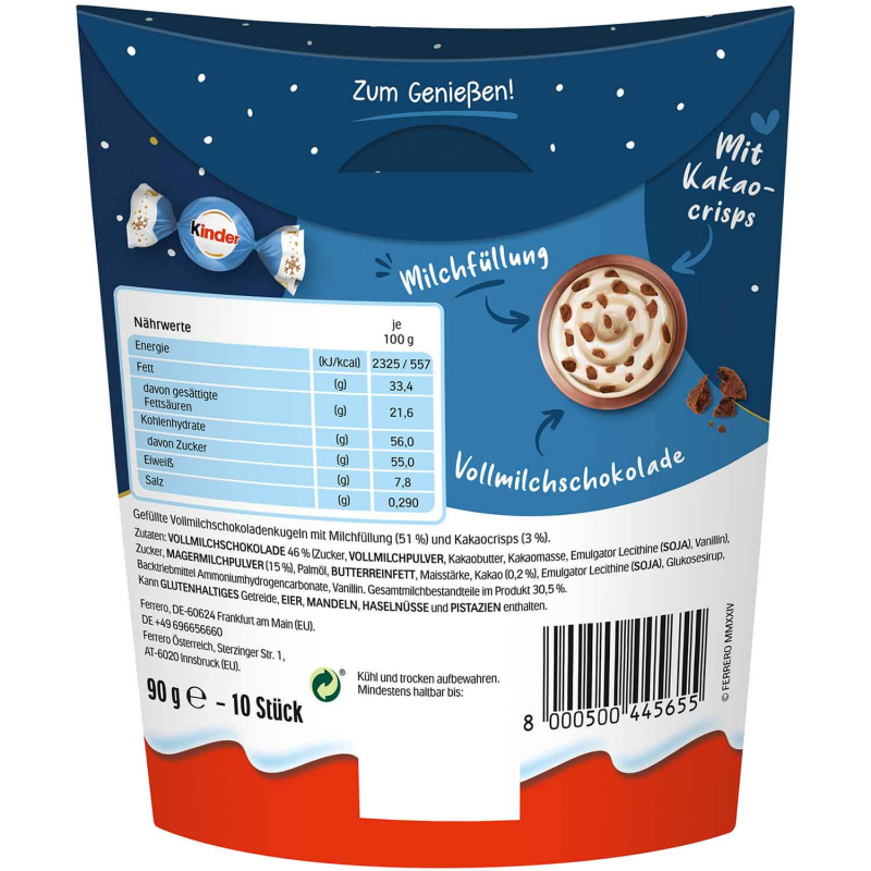 kinder Kugeln Milk & Crispy Bits Sensations 90g