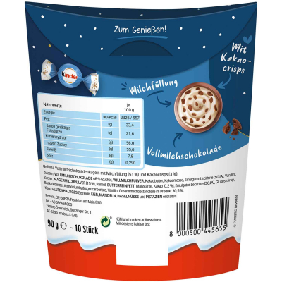 kinder Kugeln Milk & Crispy Bits Sensations 90g