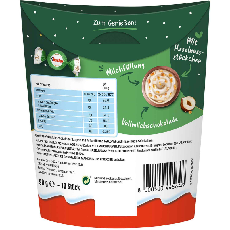 kinder Kugeln Milk & Hazelnut Sensations 90g