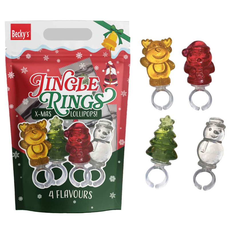 Becky's Jingle Rings X-Mas Lollipops 6er
