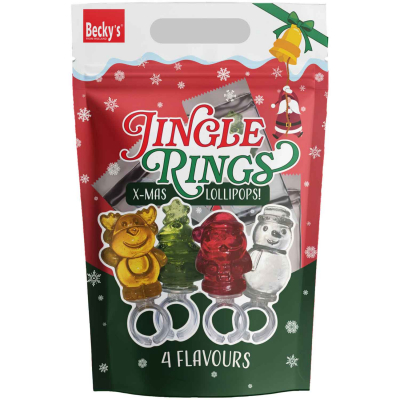 Becky's Jingle Rings X-Mas Lollipops 6er