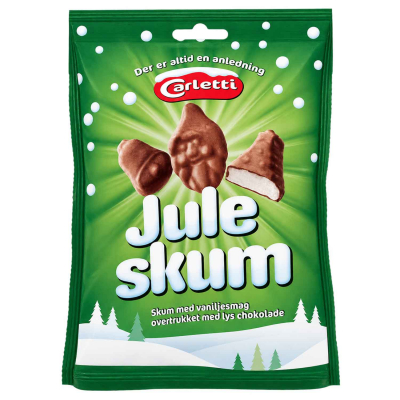 Carletti Juleskum Vanilje Lys Chokolade 60g