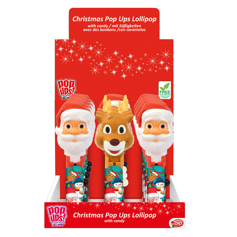 Christmas Pop Ups Lollipop 12x10g