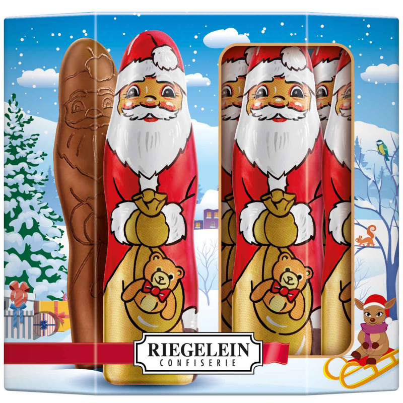 Riegelein Massiv-Weihnachtsmänner groß 125g