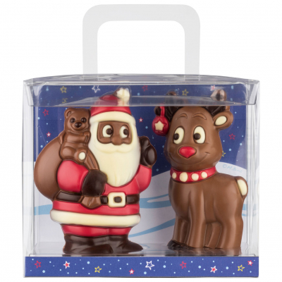 Weibler Geschenkpackung Weihnachtsmann und Rentier 150g