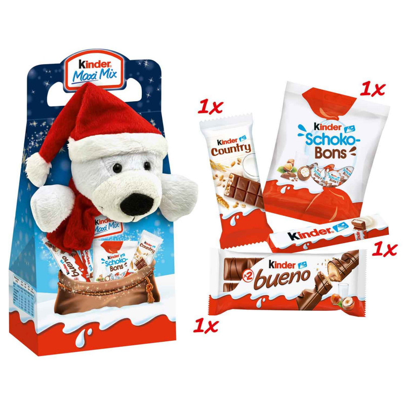 kinder Maxi Mix Plüschtier 'Enno Eisbär' 133g