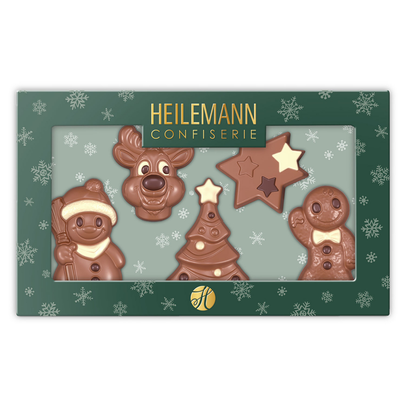 Heilemann Confiserie Geschenkpackung 'Weihnachtsfiguren mit Dekor' 100g