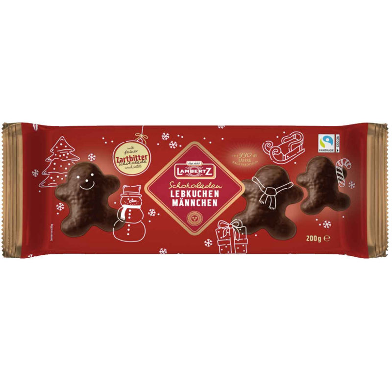 Lambertz Schokoladen Lebkuchenmännchen Zartbitter 200g