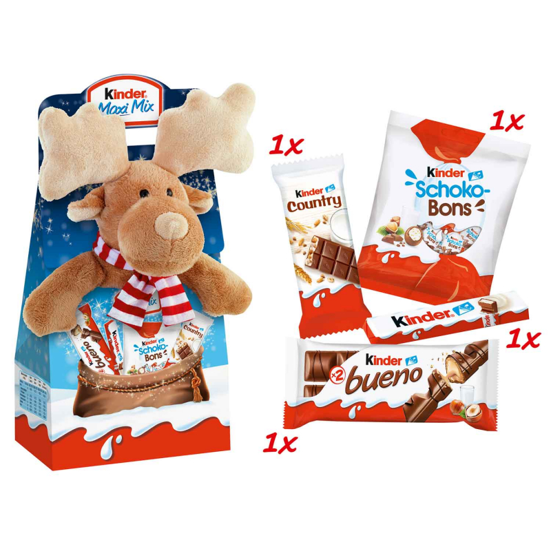 kinder Maxi Mix Plüschtier 'Elmo Elch' 133g
