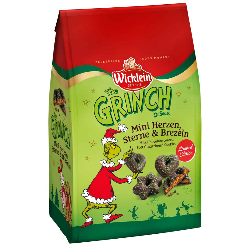 Wicklein The Grinch Mini Herzen, Sterne & Brezeln 300g