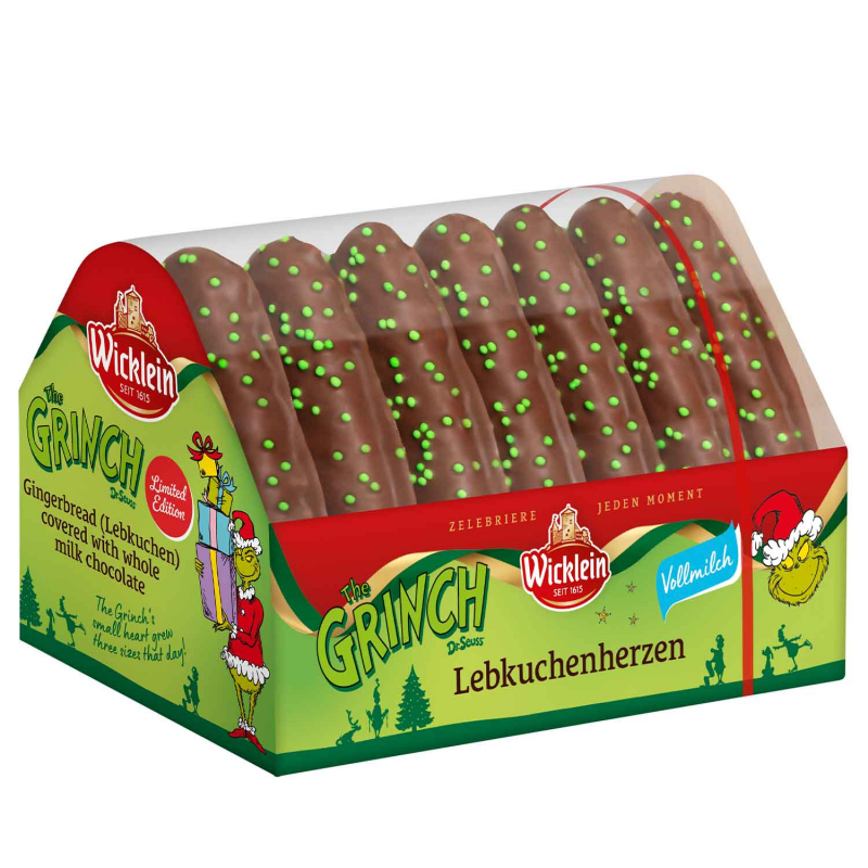 Wicklein The Grinch Lebkuchenherzen Vollmilch-Schokolade 215g