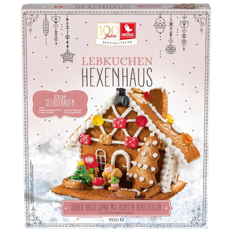Weiss Lebkuchen Hexenhaus 900g
