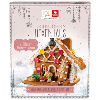 Weiss Lebkuchen Hexenhaus 900g