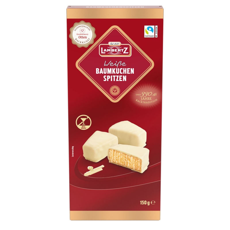 Lambertz Baumkuchenspitzen Weiße Schokolade 150g