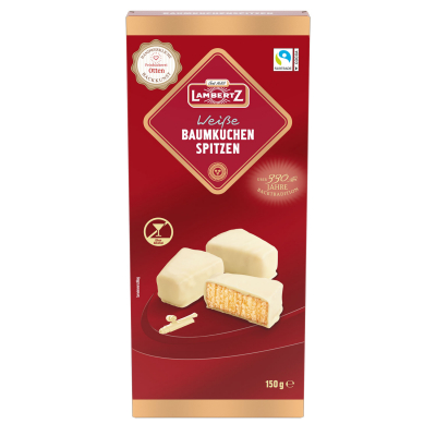 Lambertz Baumkuchenspitzen Weiße Schokolade 150g