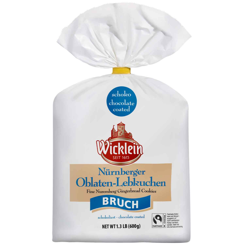 Wicklein Nürnberger Oblaten-Lebkuchen 'Bruch' schokoliert 600g