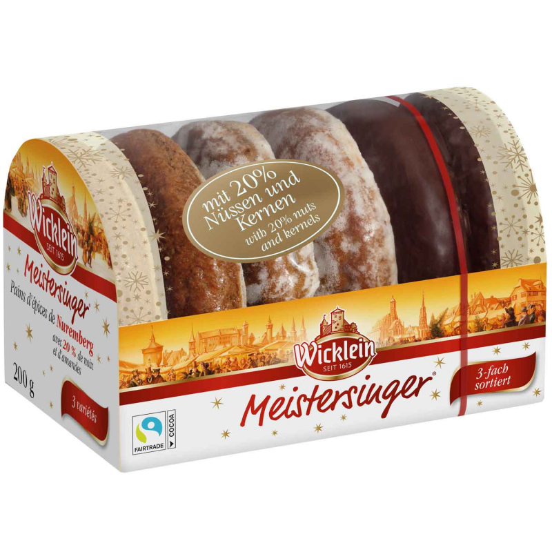 Wicklein Meistersinger Feine Nürnberger Oblaten-Lebkuchen 200g