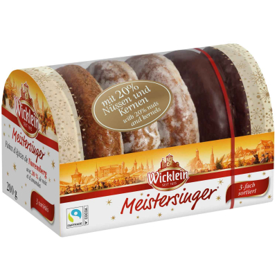 Wicklein Meistersinger Feine Nürnberger Oblaten-Lebkuchen 200g