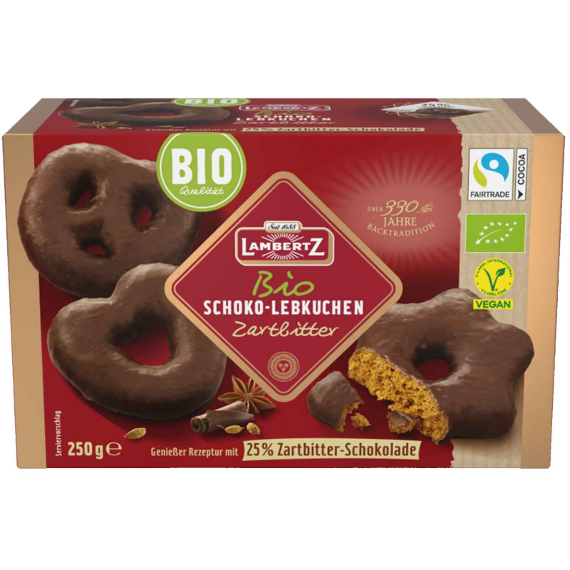 Lambertz Bio Schoko-Lebkuchen Zartbitter 250g