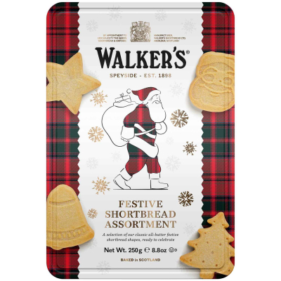 Walker's Festive Shortbread Assortment 'Santa' Dose 250g