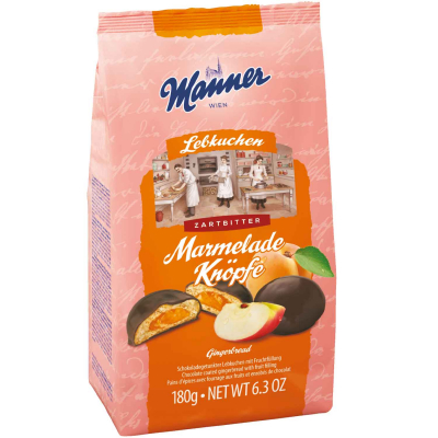 Manner Lebkuchen Marmelade Knöpfe Zartbitter 180g