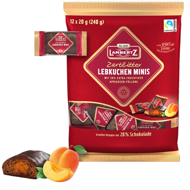 Lambertz Lebkuchen Minis Zartbitter 12x20g