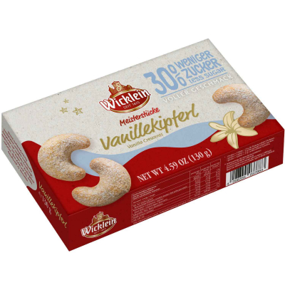 Wicklein Meisterstücke Vanillekipferl 30% weniger Zucker 130g