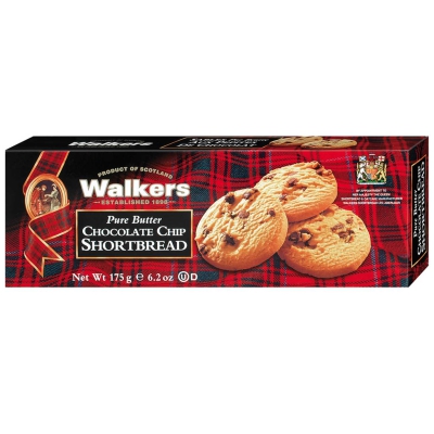  Walkers Pure Butter Chocolate Chip Shortbread 175g 