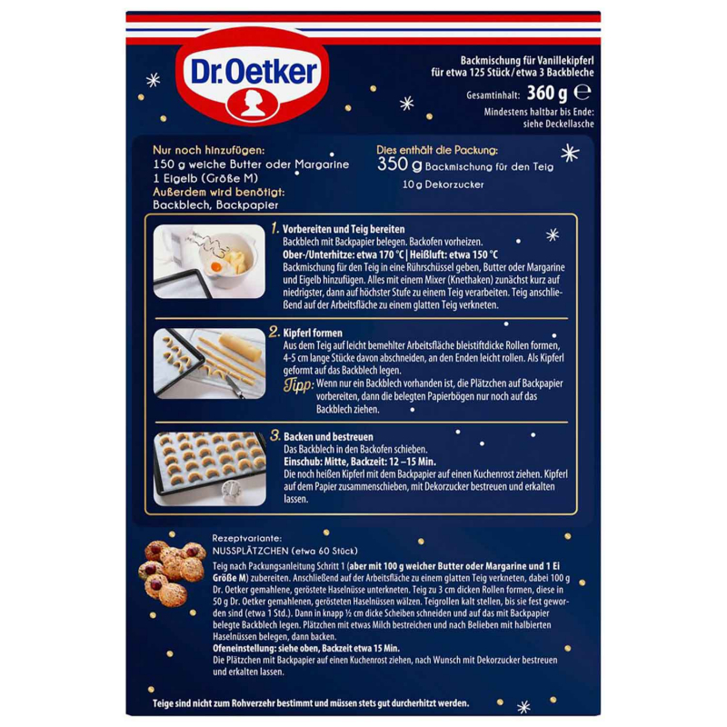 Dr. Oetker The Taste of Christmas Vanillekipferl 360g