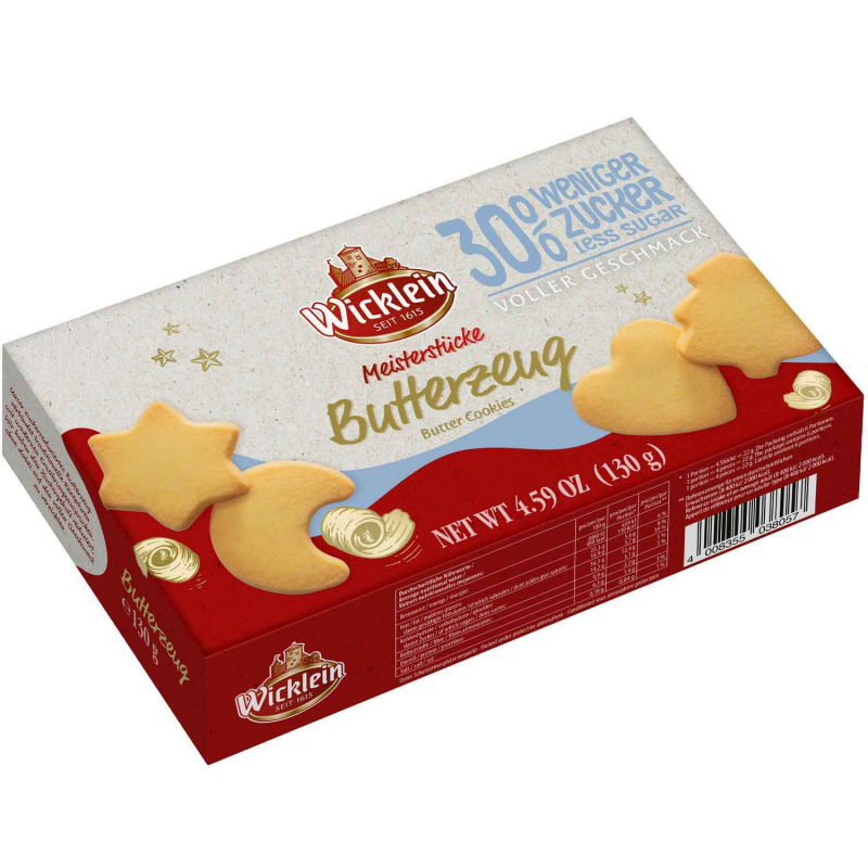 Wicklein Meisterstücke Butterzeug 30% weniger Zucker 130g
